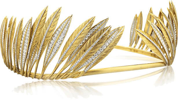Feather Headdress Tiara made by Fulco di Verdura for Betsey Whitney, 1956