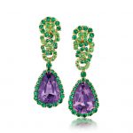 Verdura-Jewelry-Cascade-Earclips-Gold-Amethyst-Garnet-Emerald-150x150
