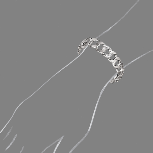 Verdura-Jewelry-Curb-Link-Cuff-White-Gold-Diamond-Scale-Rendering