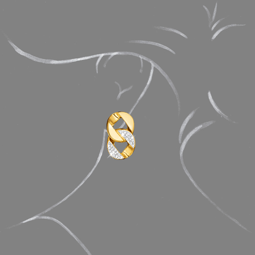 Verdura-Jewelry-Curb-Link-Earclips-Gold-Diamond-Scale-Rendering