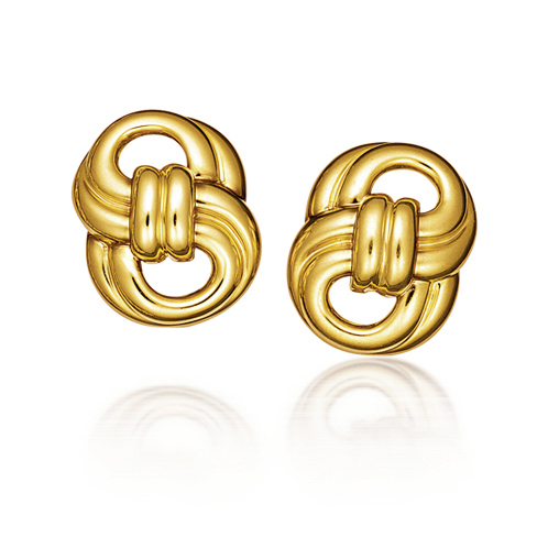 Verdura-Jewelry-Figure-Eight-Earclips-Gold