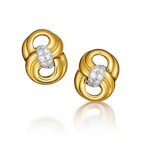 Verdura-Jewelry-Figure-Eight-Earclips-Gold-Diamond