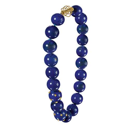 Verdura-Jewelry-Studded-Bead-Necklace-Lapis-and-Gold